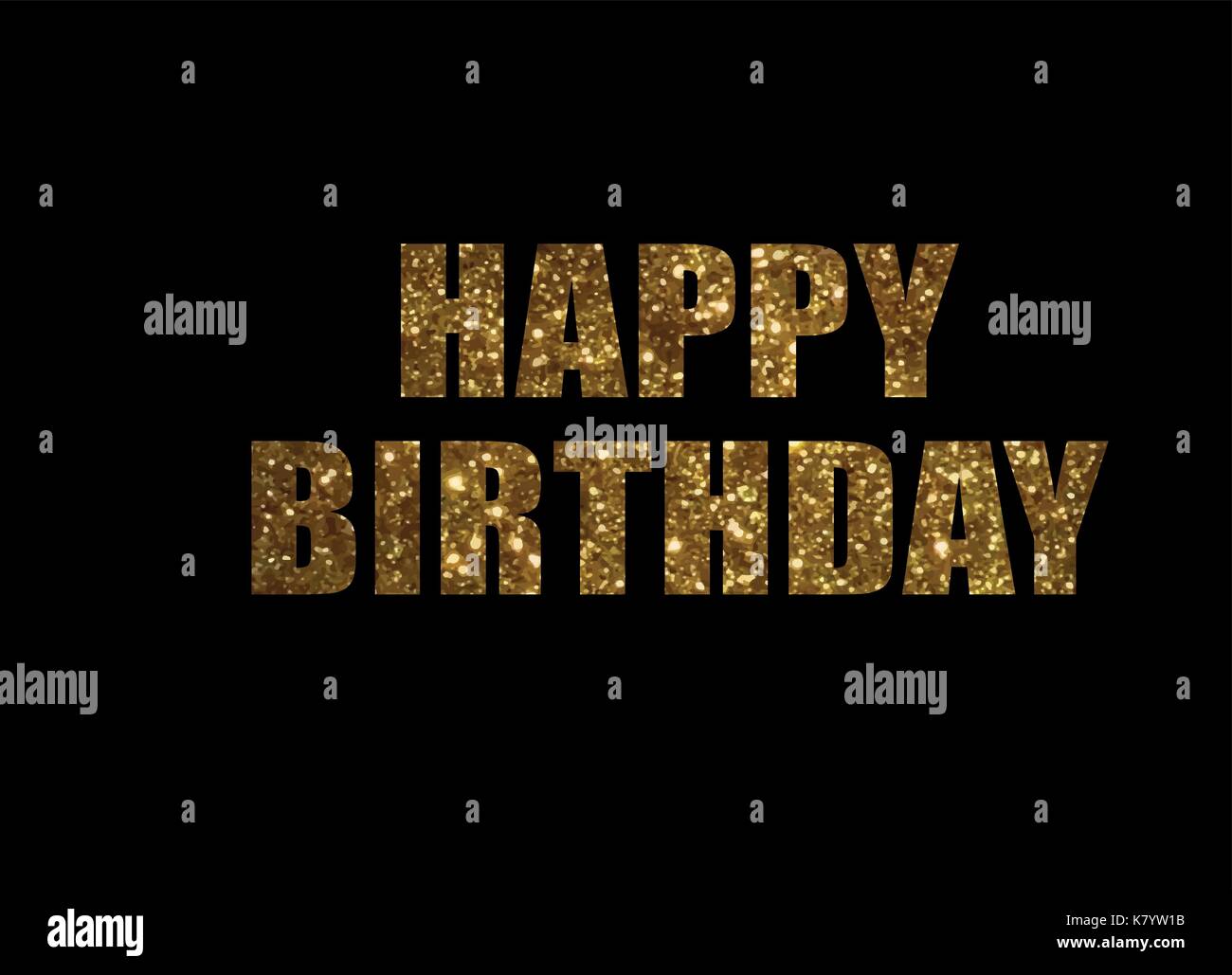 Glitter Text Happy Birthday