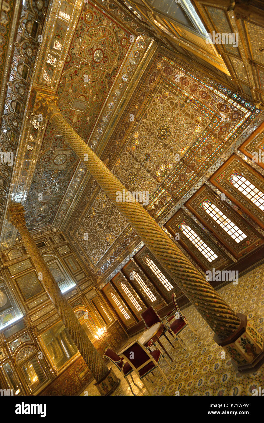 Brilliant Hall, Golestan Museum, Iran Stock Photo