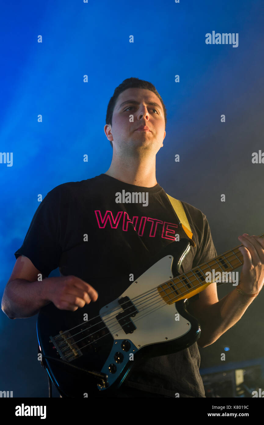 Thornhill, Scotland, UK - September 2, 2017: Ben Corlett of Declan Welsh and the Decadent West performing during day 2 of Electric Fields Festival. Stock Photo