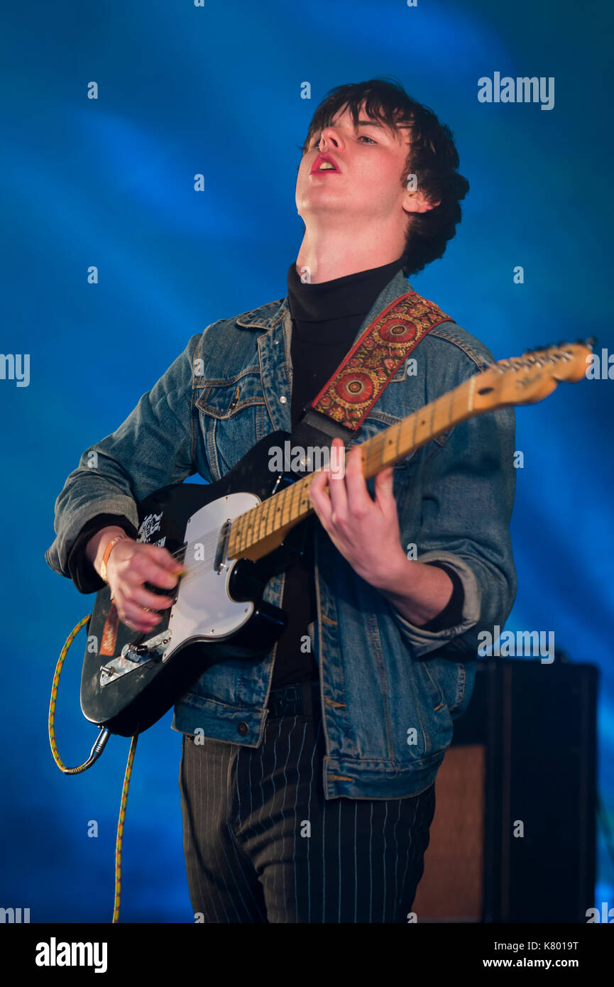 Thornhill, Scotland, UK - September 2, 2017: Declan Welsh of Declan Welsh and the Decadent West performing during day 2 of Electric Fields Festival. Stock Photo