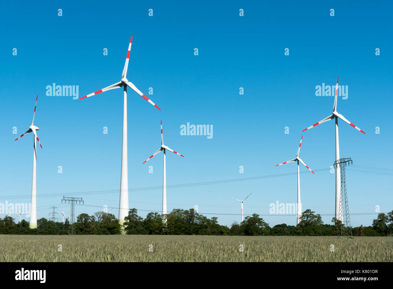 Wind power plant seen in Germany Stock Photo Alamy