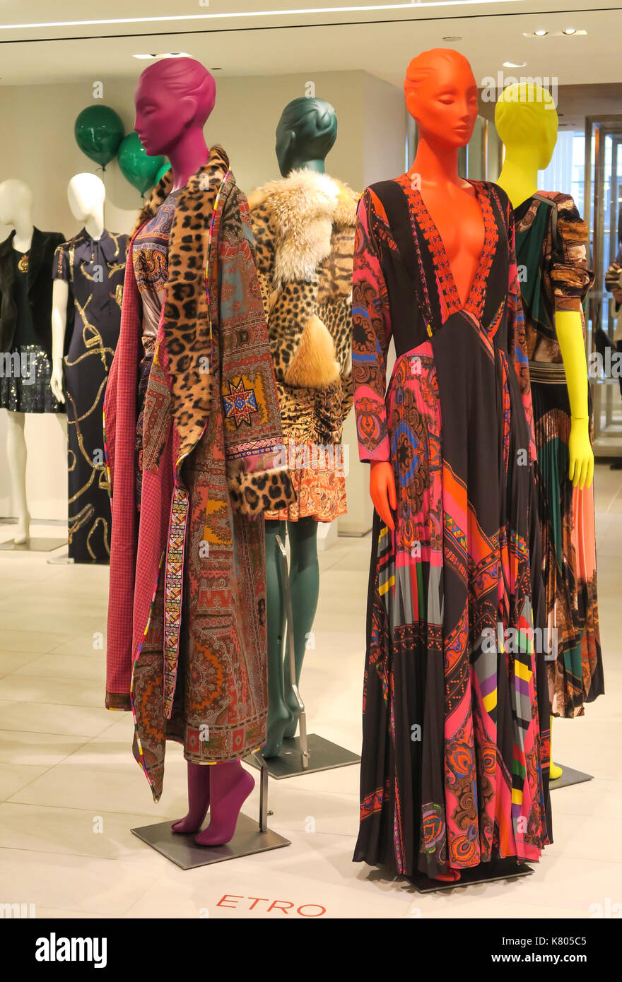 Luxury womenswear at Bergdorf Goodman, NYC, USA Stock Photo