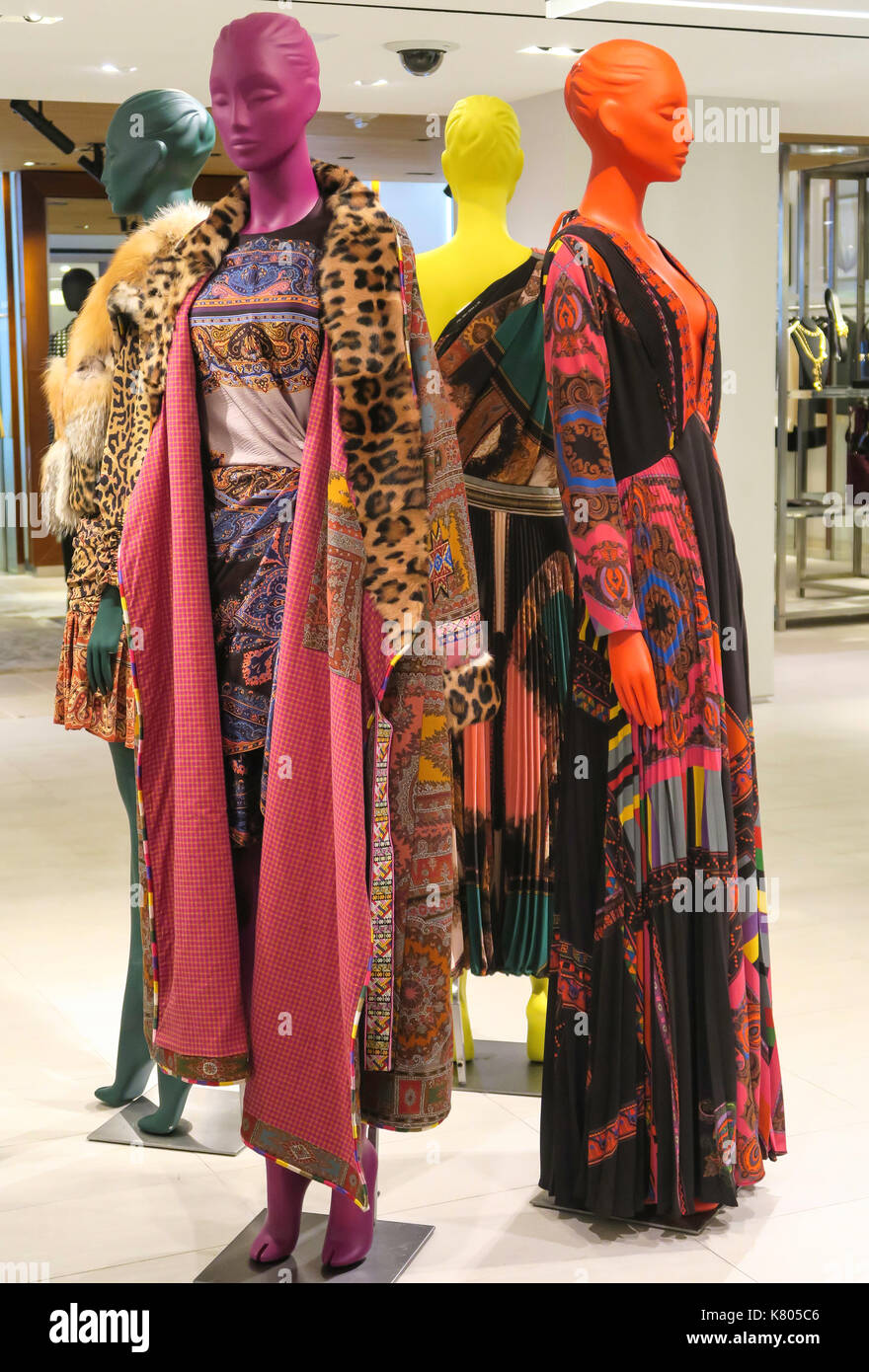 Luxury womenswear at Bergdorf Goodman, NYC, USA Stock Photo
