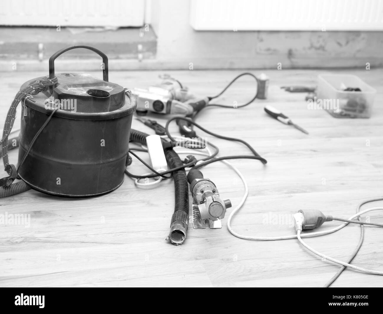 Vacuum the floor Black and White Stock Photos & Images - Alamy
