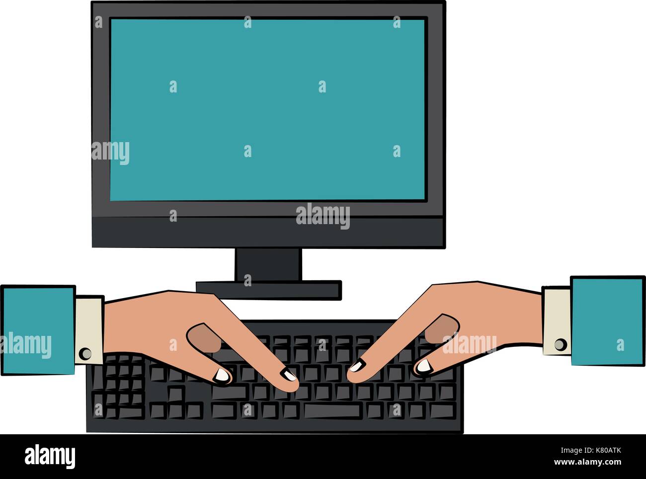 computer and keyboard icon image Stock Vector Image & Art - Alamy