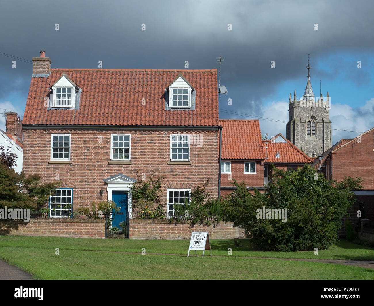 The Market town of Aylsham Norfolk and the Church of St Michael and All