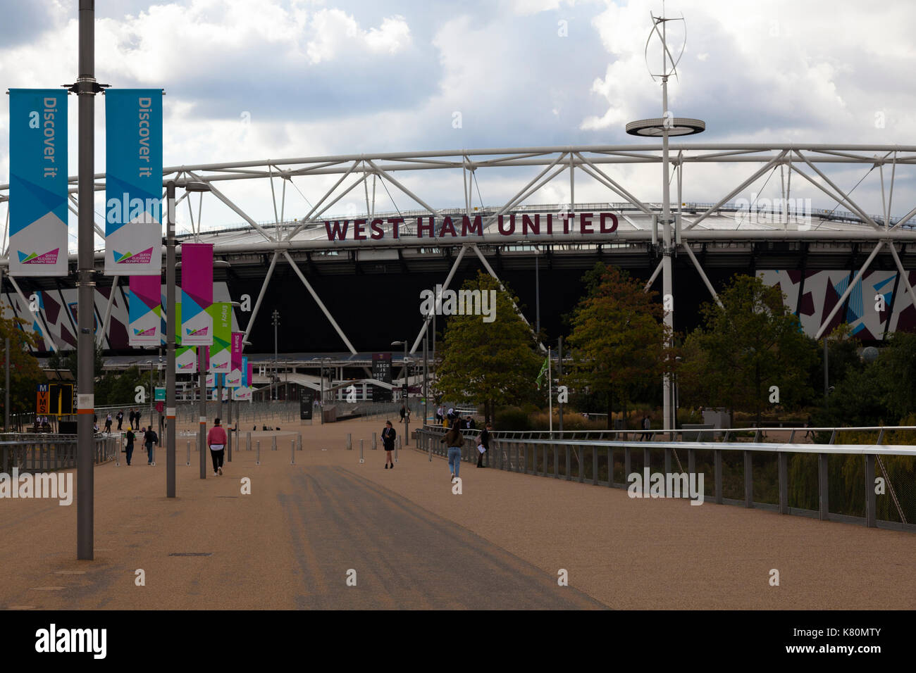 The London Stadium at the Queen Elizabeth Olympic Park branded as the home of West Ham United Football Club, London, UK Stock Photo