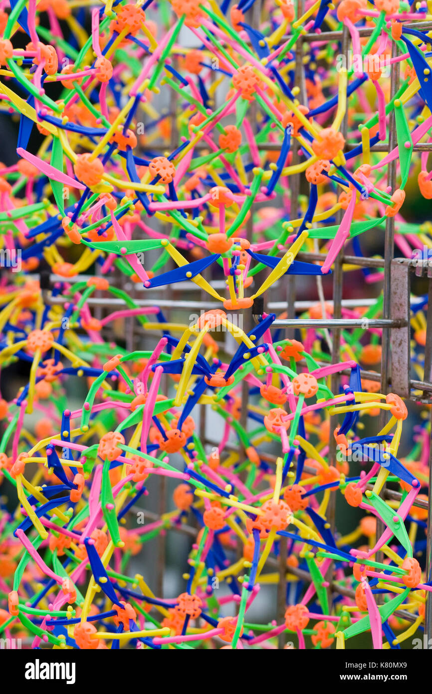 brightly coloured plastic balls that expands when thrown Stock Photo