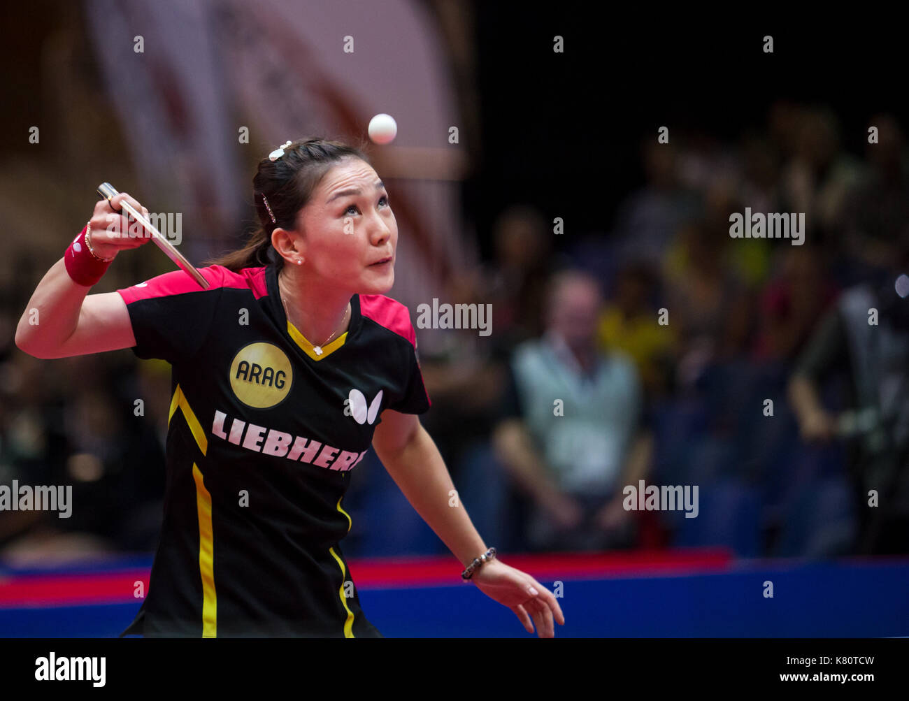 Luxembourg City, Luxembourg. 17th Sep, 2017. Germany's Shan Xiaona in