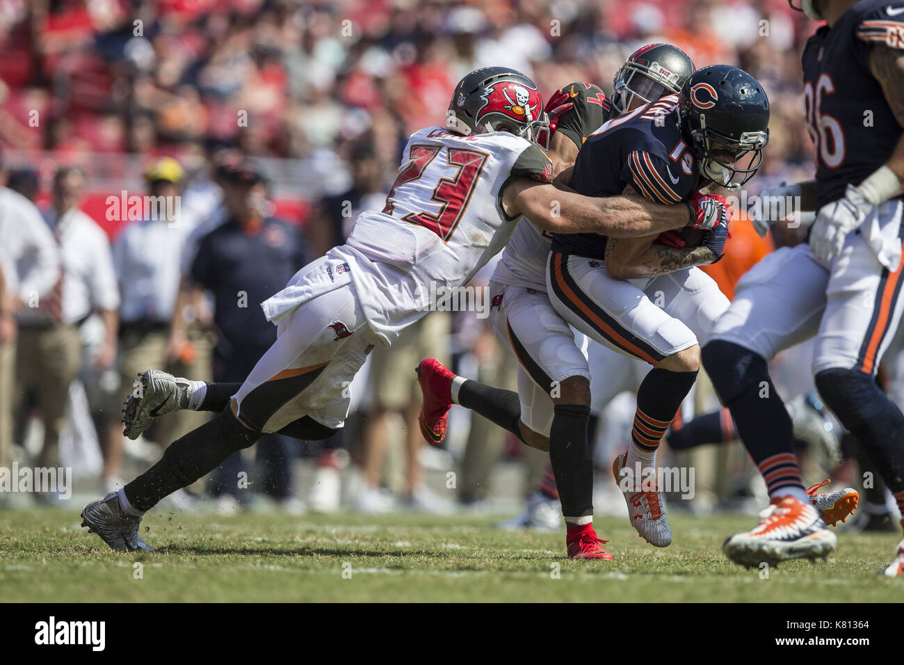 Tampa, Florida, USA. 17th Sep, 2017. Chicago Bears wide receiver Tanner