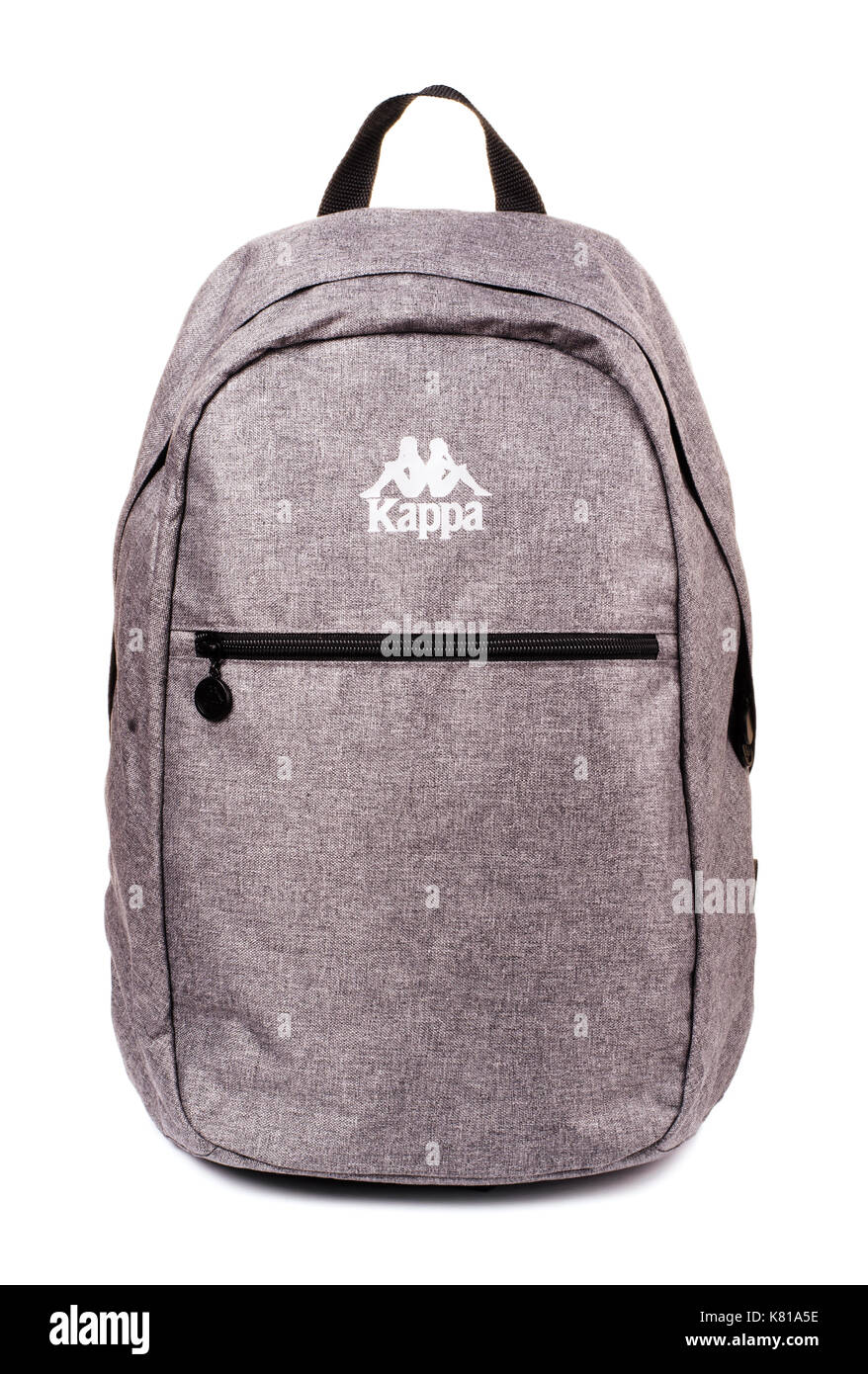 SAMARA, RUSSIA - August 27, 2017: Kappa gray school backpack standing  isolated on white background, illustrative editorial Stock Photo - Alamy