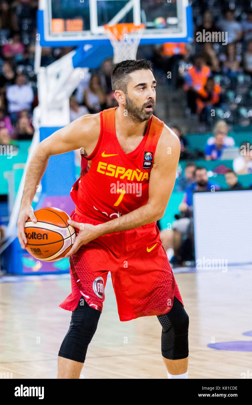 September 7, 2017: Juan Carlos Navarro #7 (ESP) during the FIBA Eurobasket  2017 - Group C, game between Hungary and Spain at Polyvalent Hall,  Cluj-Napoca, Romania ROU. Foto: Cronos Stock Photo - Alamy