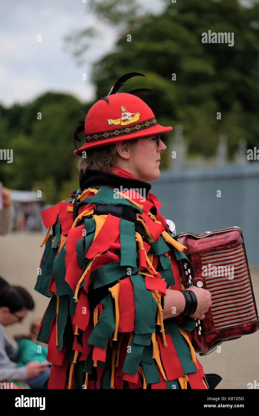 morris dancer and instrument Stock Photo - Alamy
