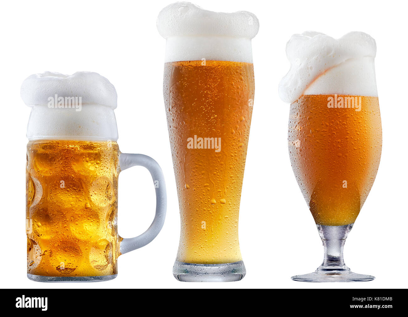 Mug of frosty beer with foam Stock Photo - Alamy
