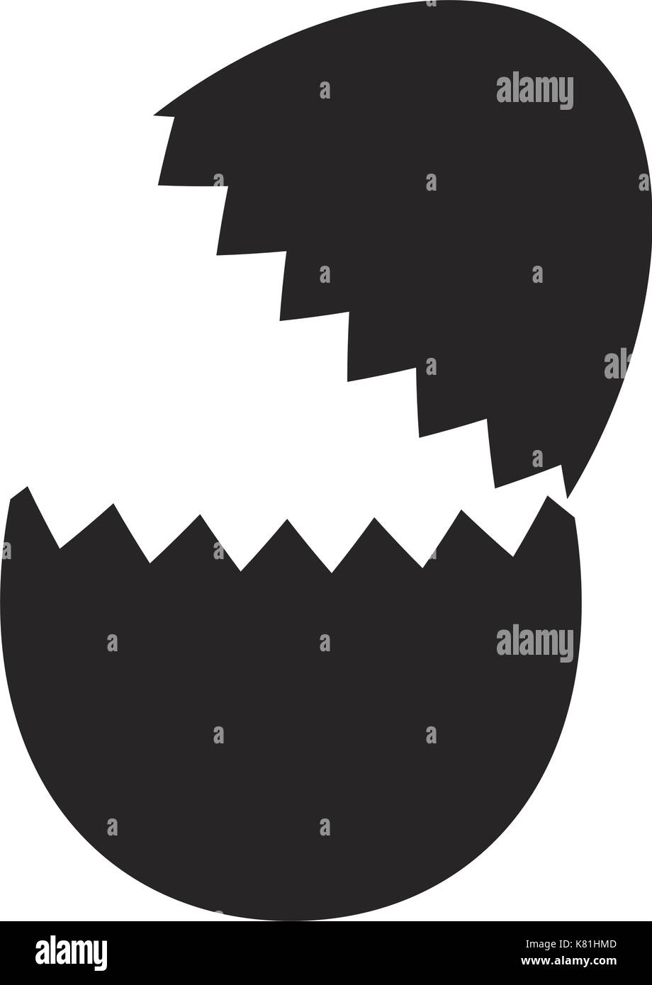 broken egg silhouette vector symbol icon design. Beautiful illustration isolated on white background Stock Vector