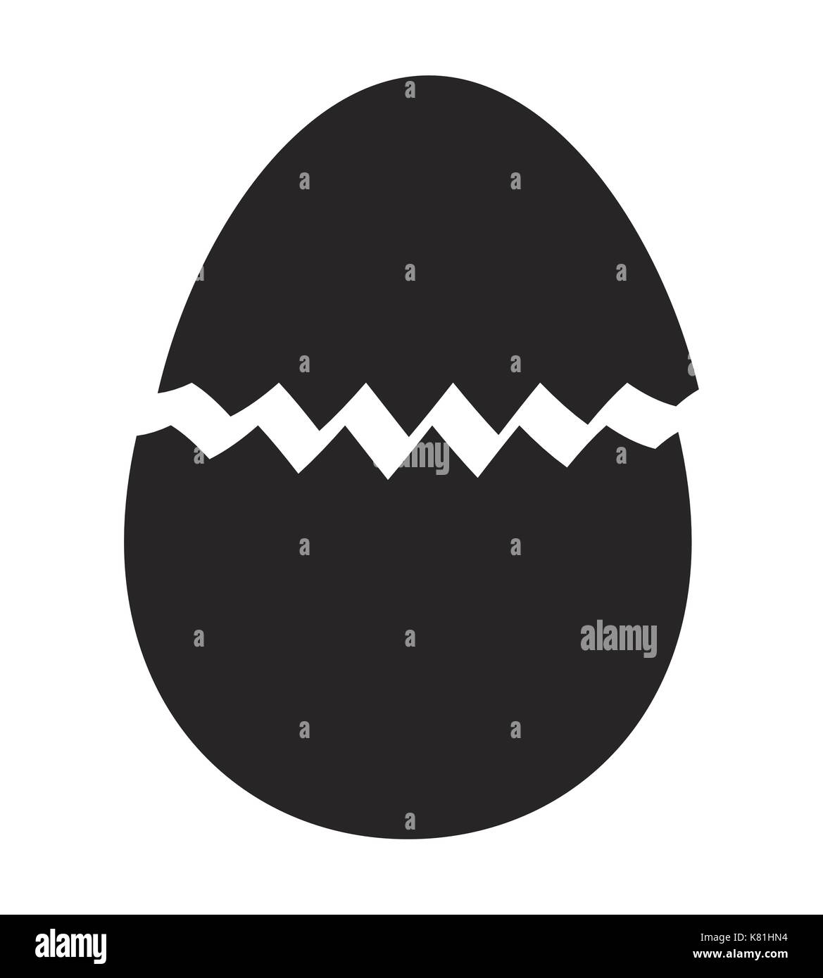 broken egg silhouette vector symbol icon design. Beautiful illustration isolated on white background Stock Vector