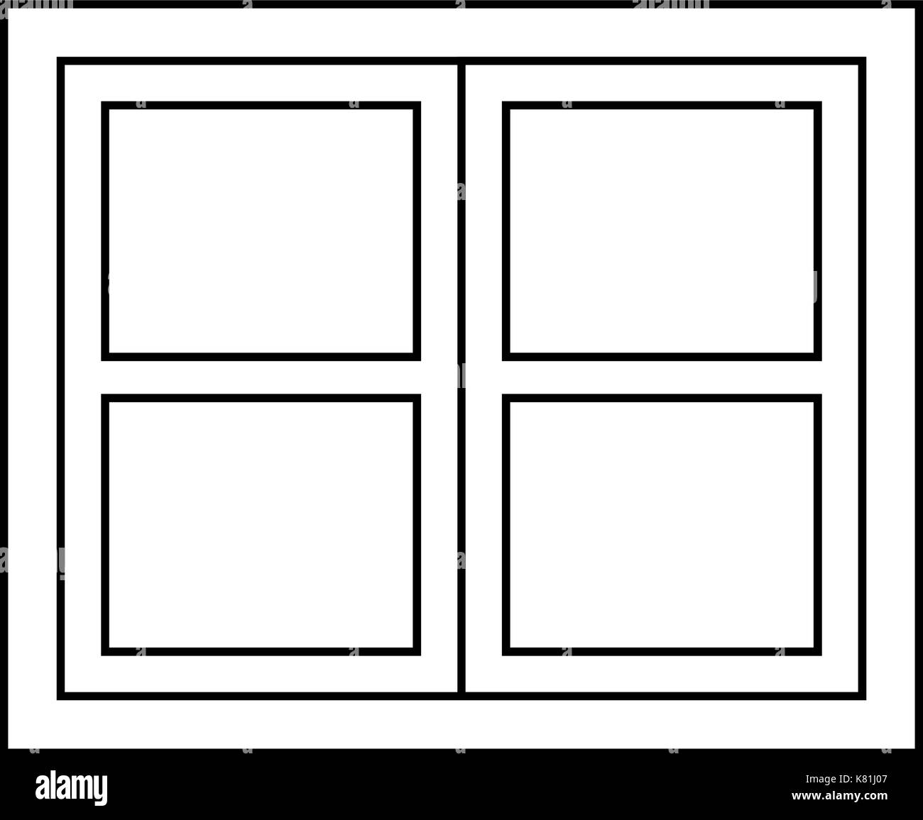 Square Window Clipart Black And White