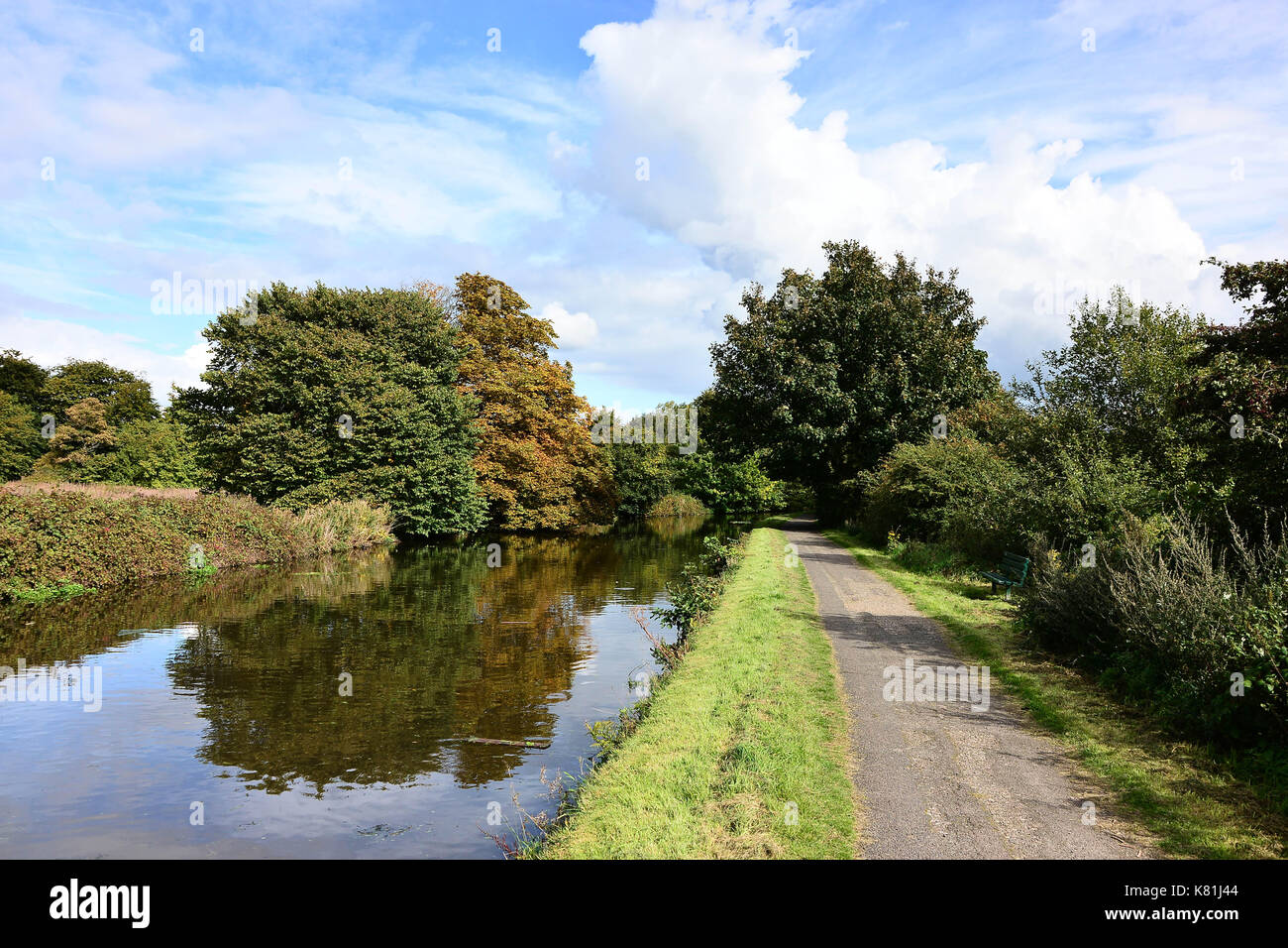 Sunny afternoon on Leeds Liverpool canal in Maghull Stock Photo Alamy