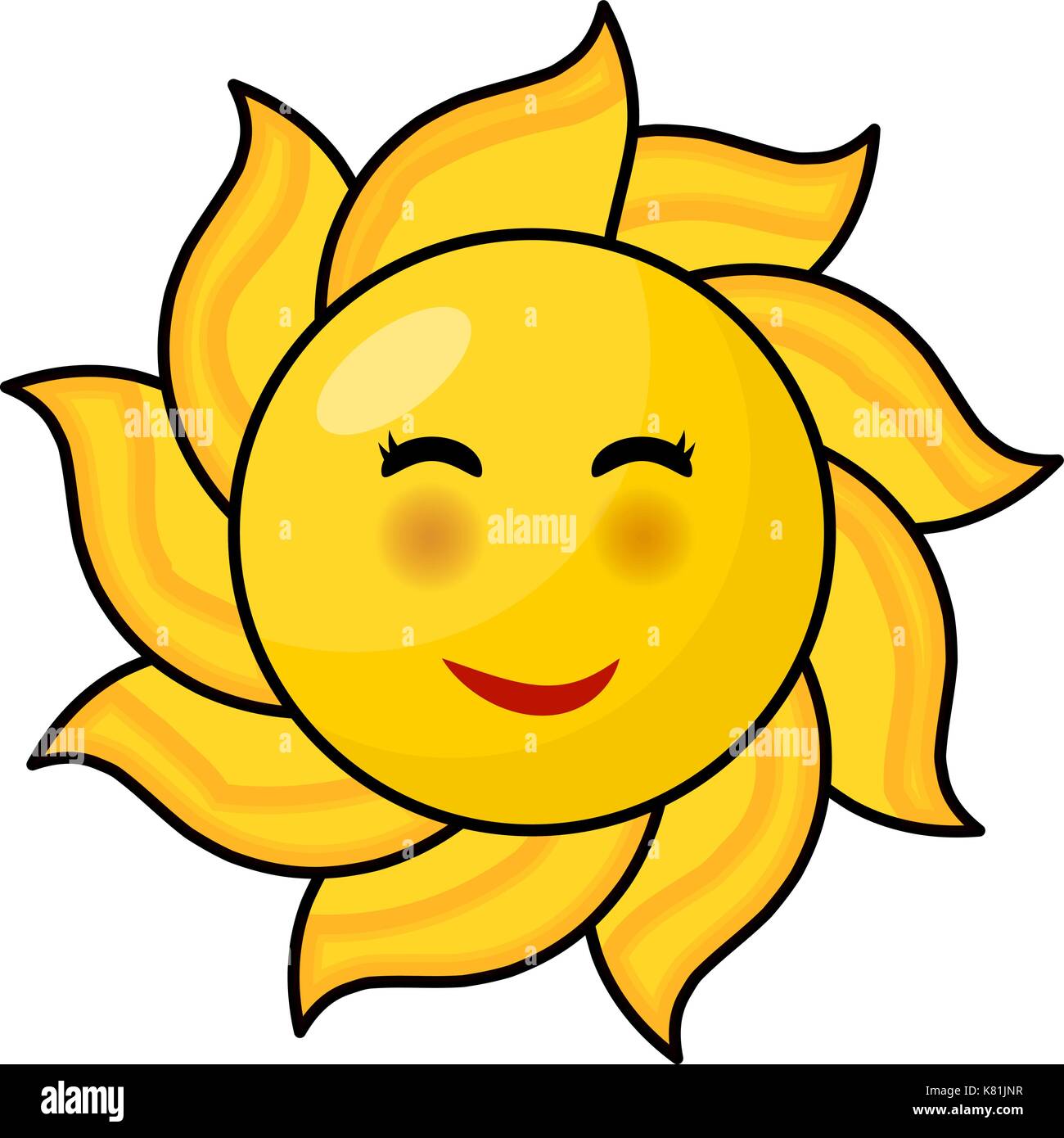 Cartoon Sun Vector Symbol Icon Design Beautiful Illustration Isolated