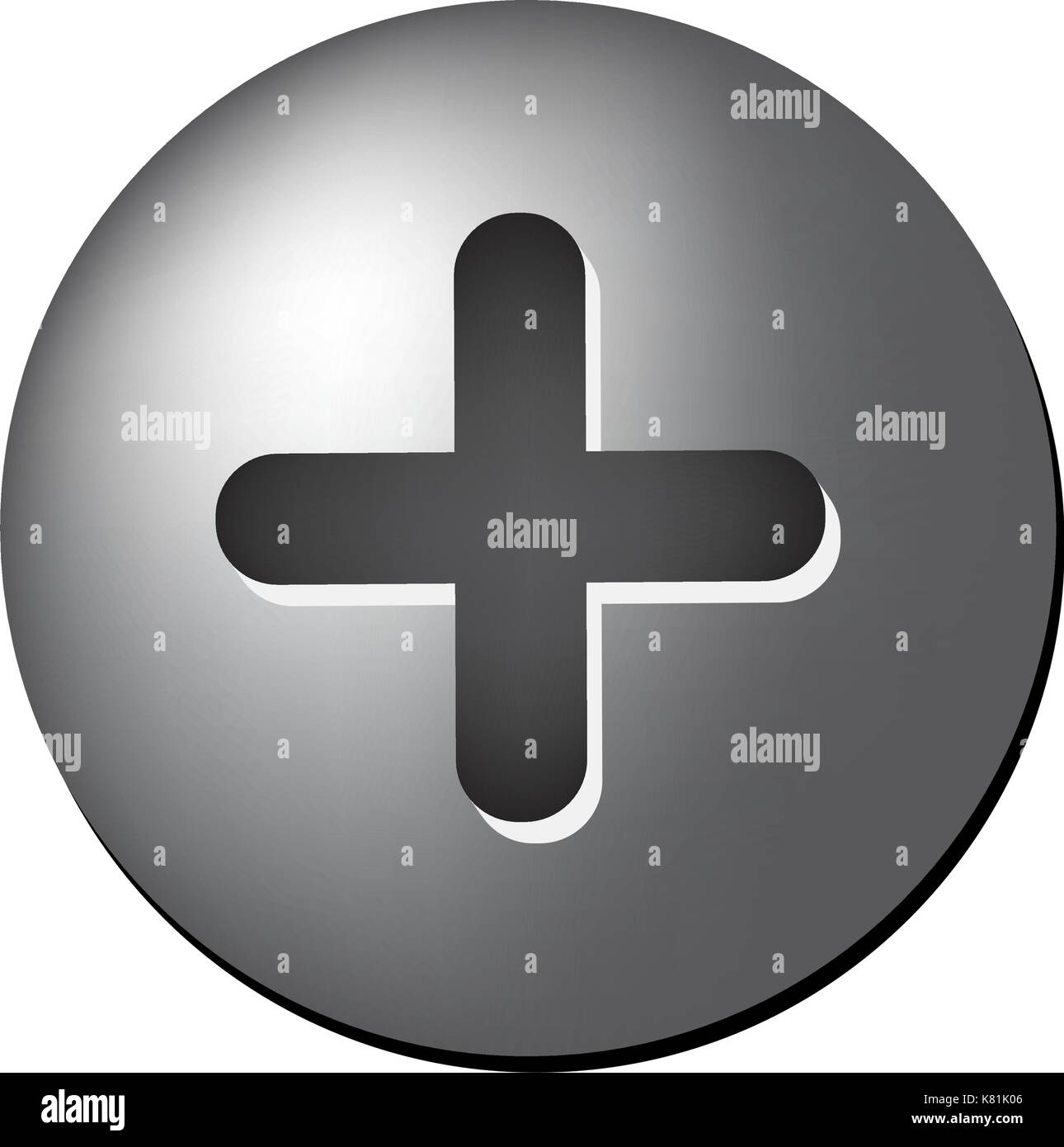screw head vector symbol icon design. Beautiful illustration isolated