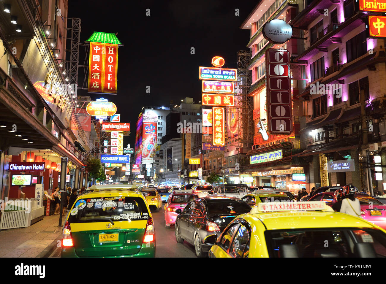 Bangkok at night Stock Photo
