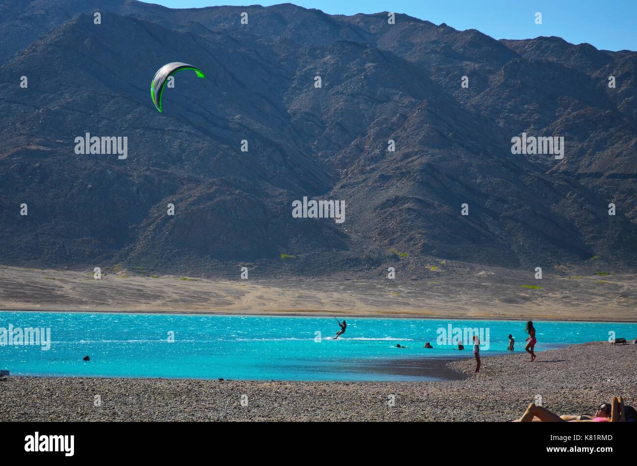 Dahab Egypt Kite surfing Day Stock Photo Alamy