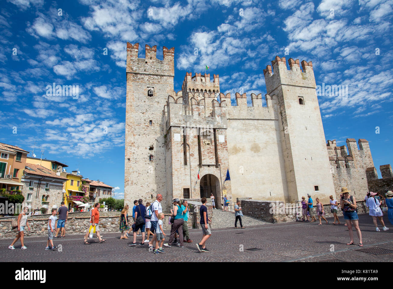 Rocca scaligera castle, Sirmione, Lake Garda, Italy Stock Photo