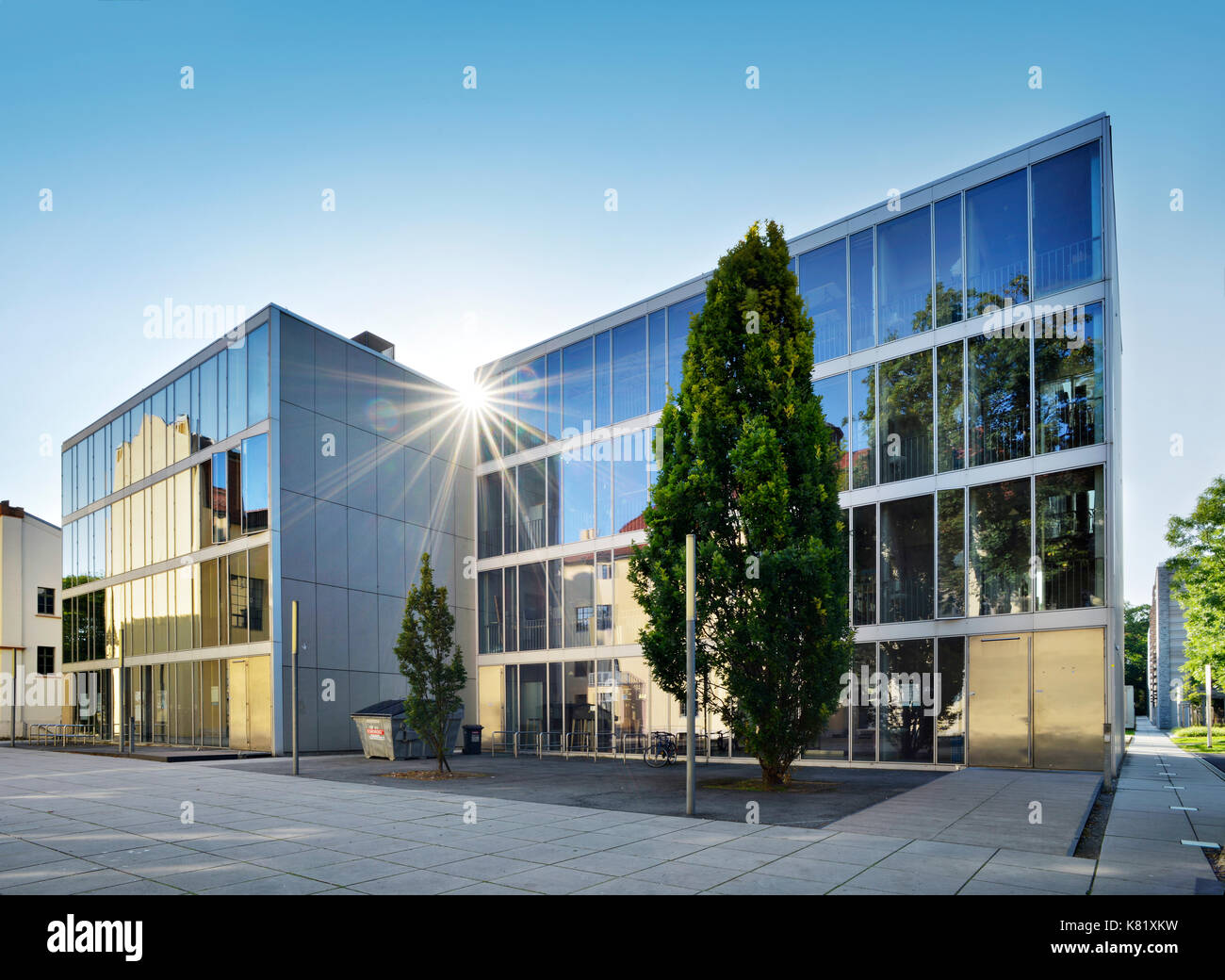 Innovative modern architecture university building bauhaus university