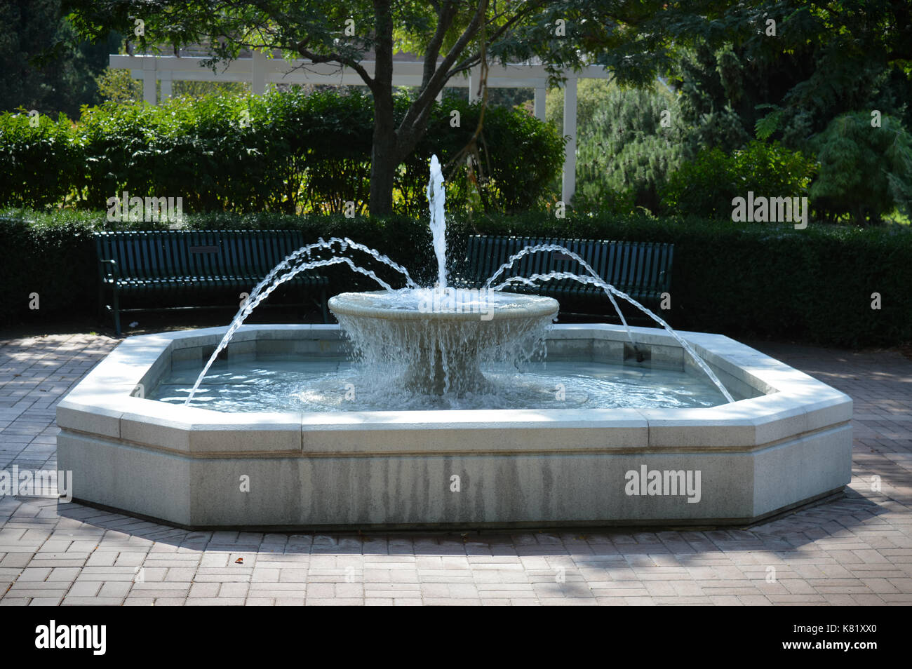 Water fountain in the park Stock Photo - Alamy