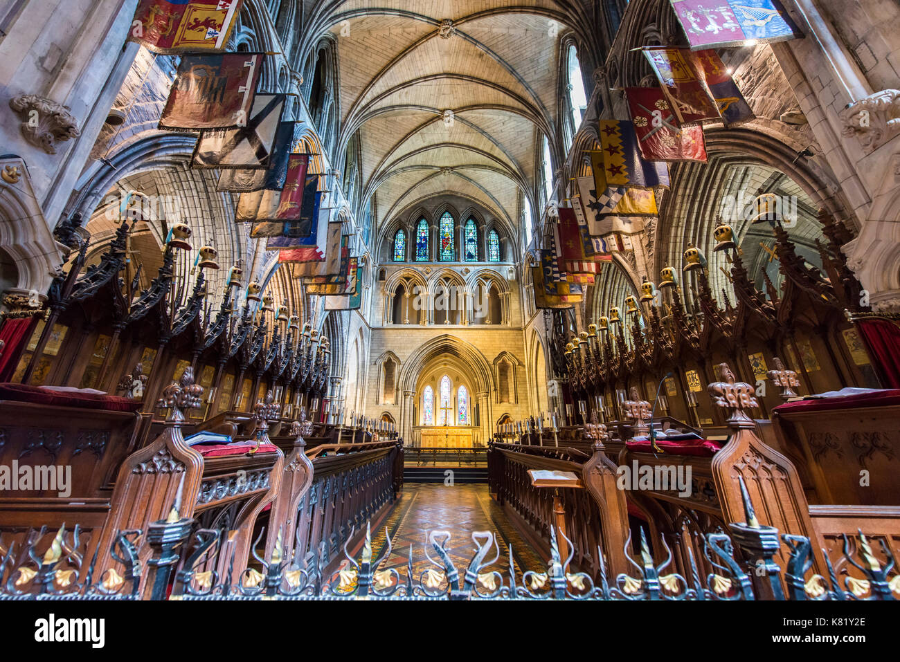 St. Patrick's Cathedral, interior, Dublin, Ireland Stock Photo