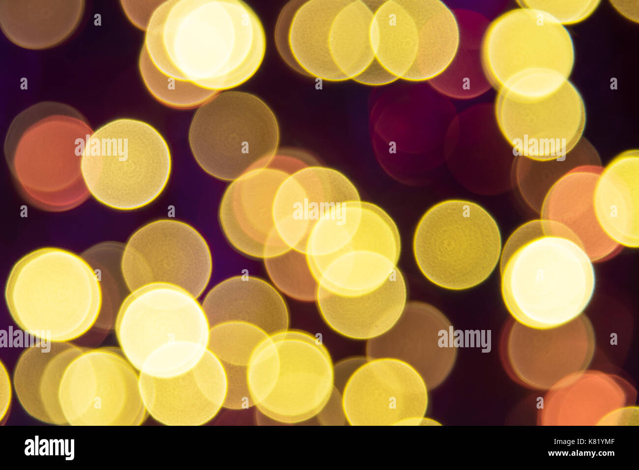 Golden Retro Lights Background, Party, Celebration Or Christmas Texture Stock Photo