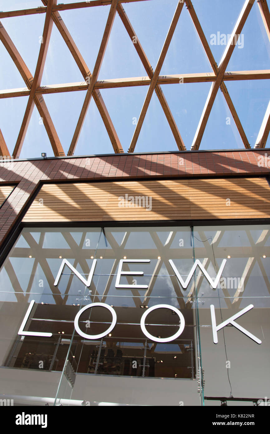 Entrance logo, New Look fashion store, Braccan Walk, The Lexicon, Bracknell, Berkshire, England, United Kingdom Stock Photo