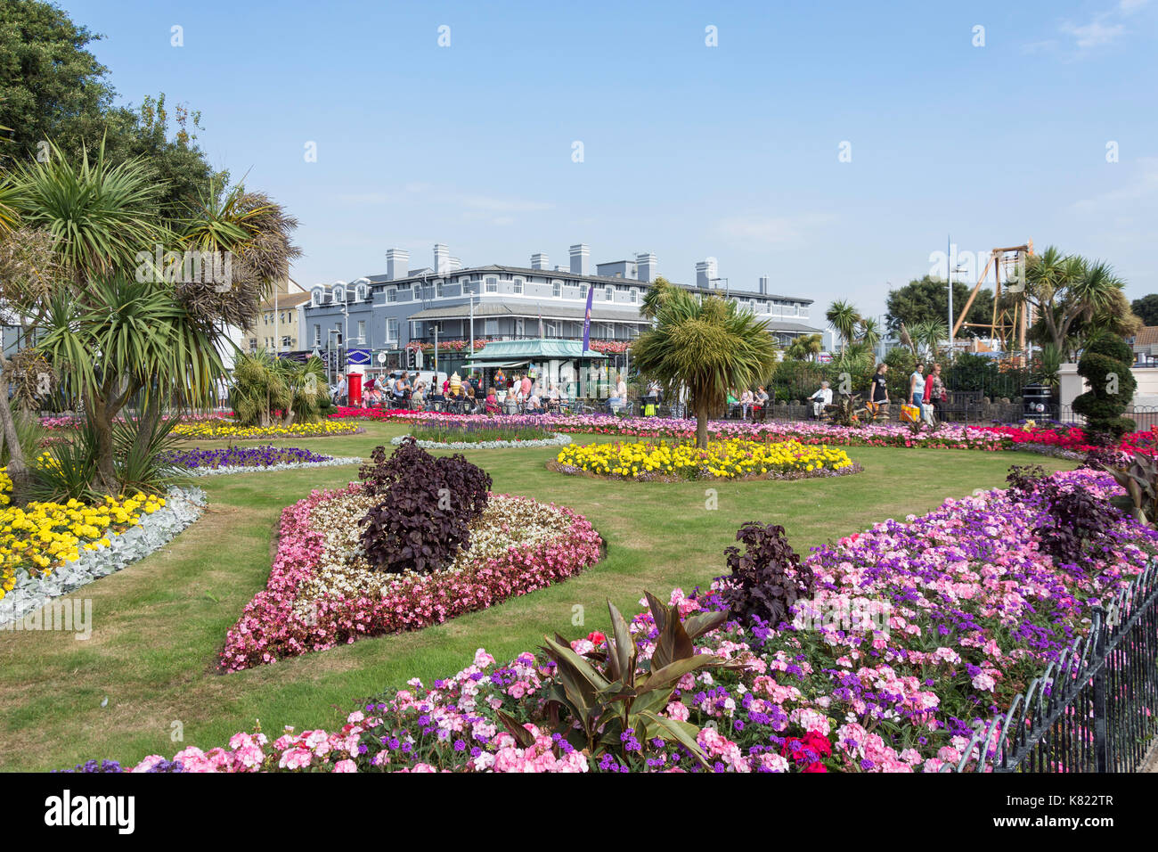 Garden of Remembrance on beach promenade, ClactononSea, Essex