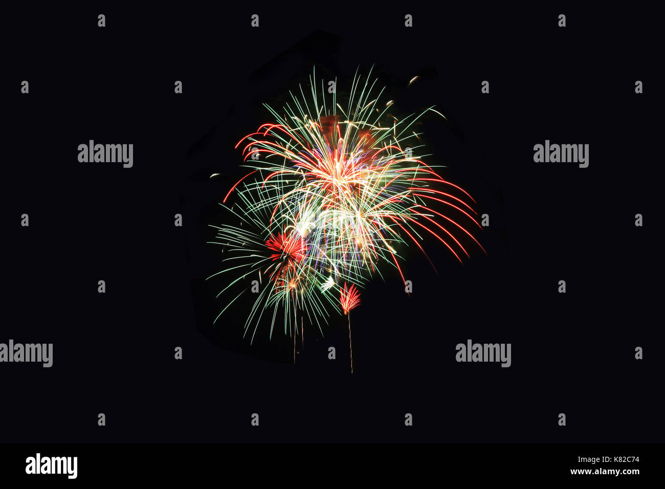 Fireworks on black background Stock Photo - Alamy