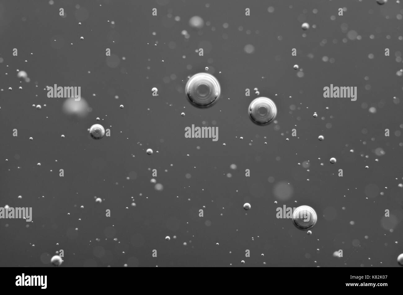 Underwater air bubbles in the blackandwhite. Macro Stock Photo Alamy