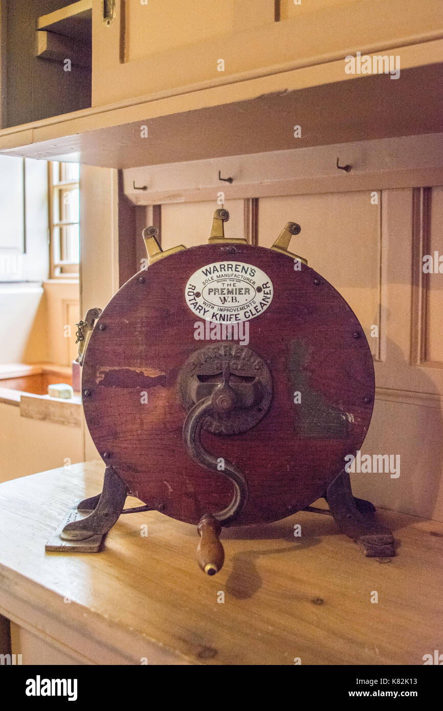 Old fashioned knife sharpener Stock Photo Alamy