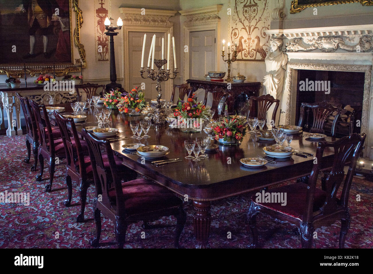 Regal dining room in English stately home, Yorkshire, England Stock Photo -  Alamy