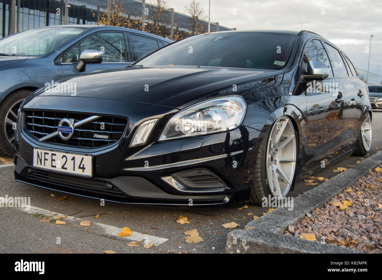 Stanced Volvo V60 | Oslo Motorshow 2016 Stock Photo - Alamy