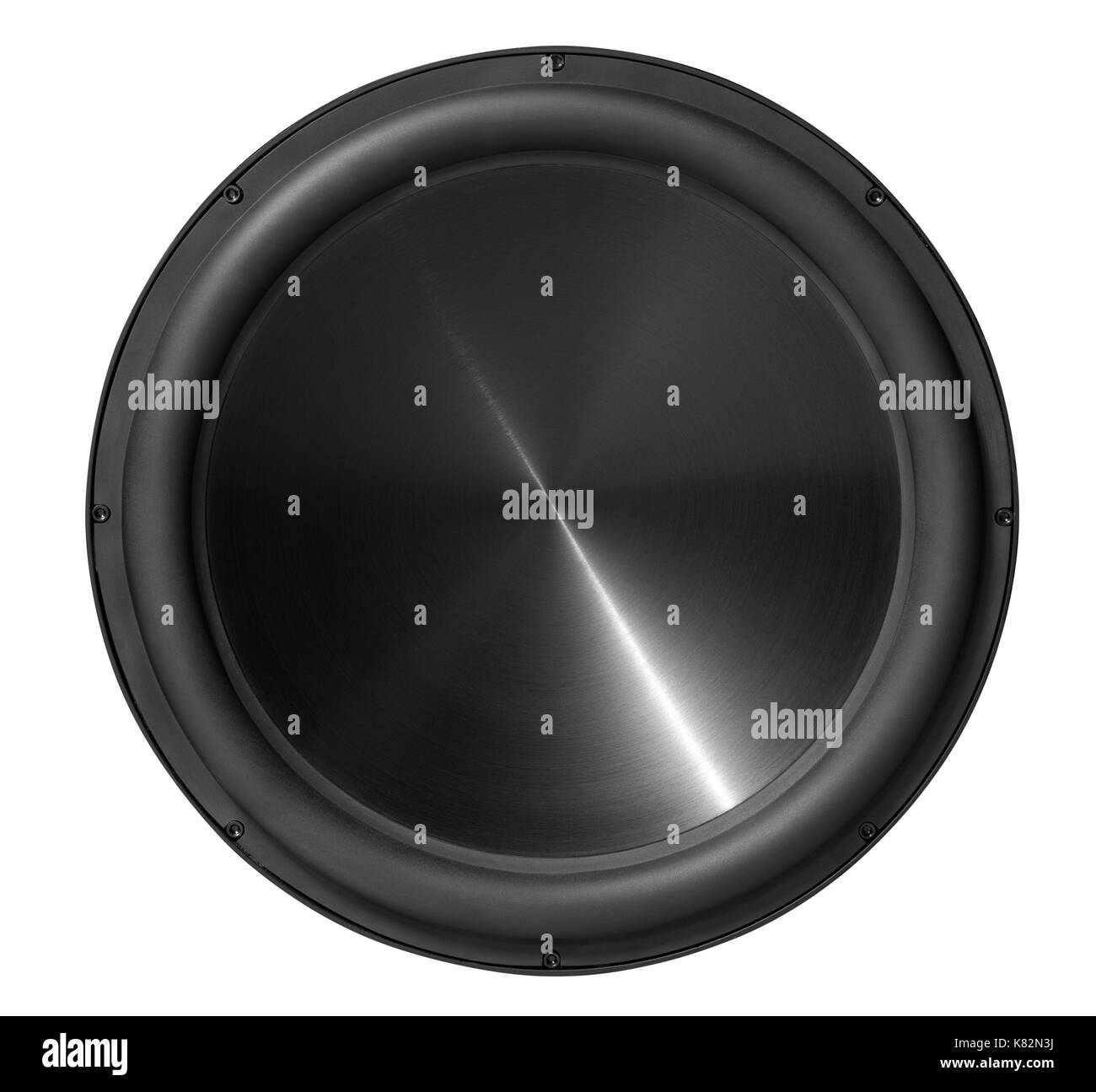 15 inch subwoofer speaker, isolated Stock Photo Alamy