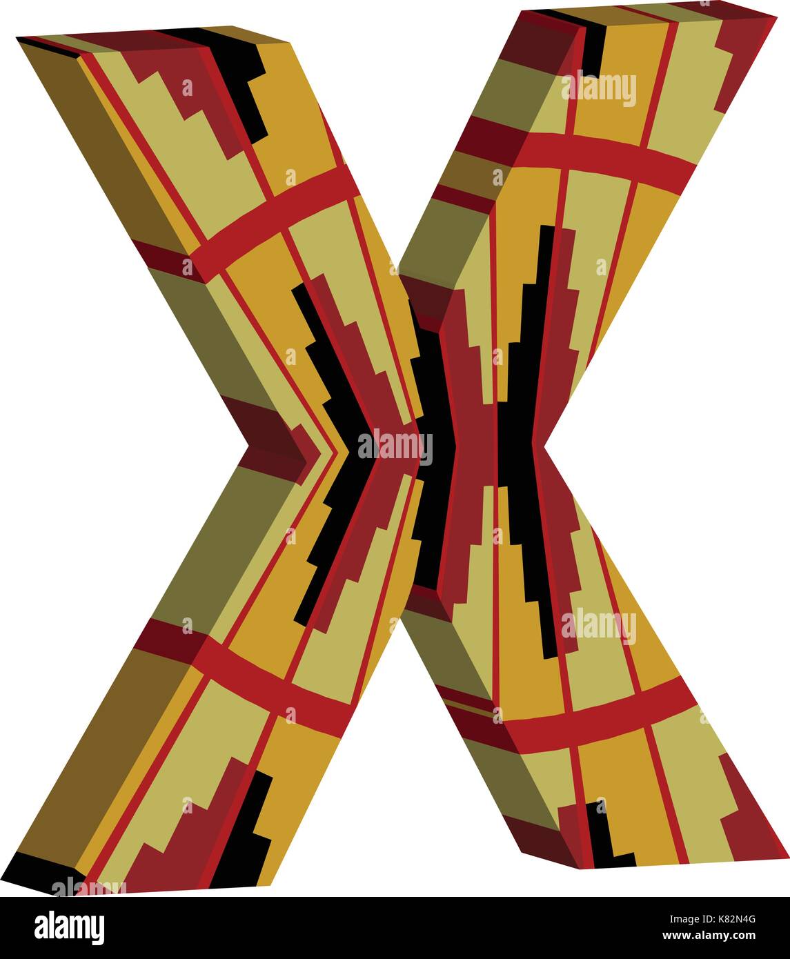 Colorful threedimensional font letter X Stock Vector Image & Art Alamy