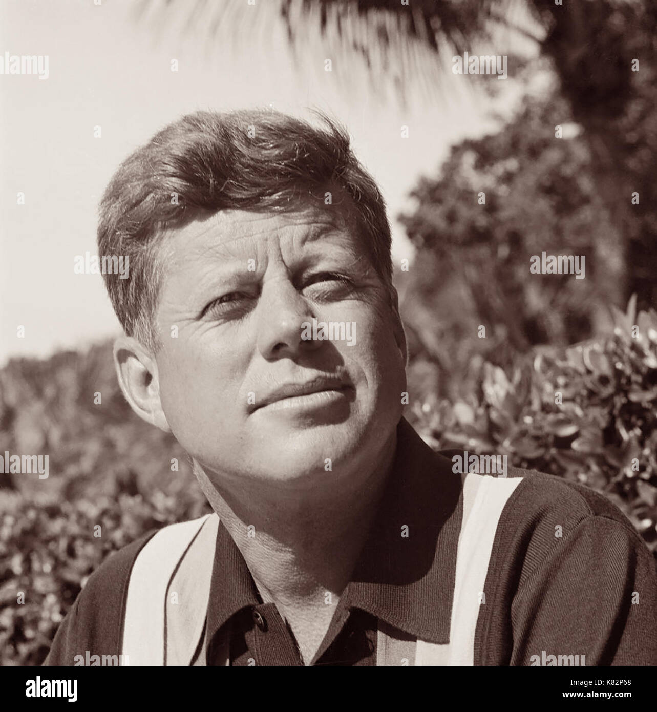 Portrait of United States President John F. Kennedy in Palm Beach, Florida on January 7, 1963. Stock Photo