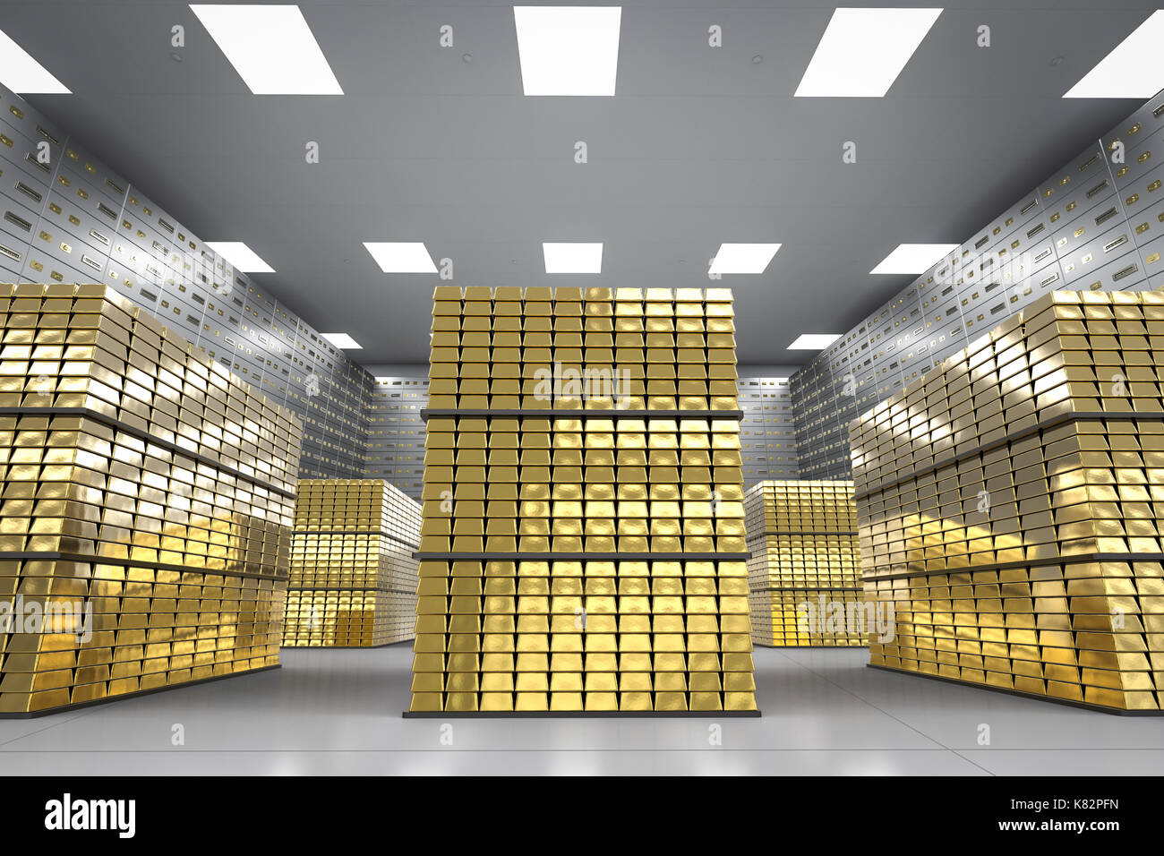 room full of gold bars