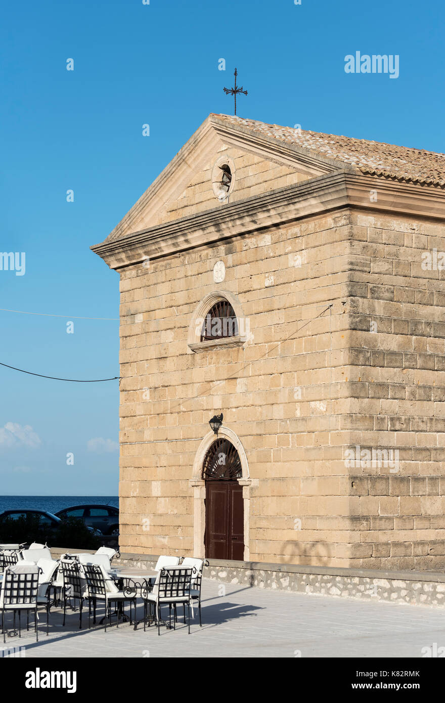 Church of Saint Nikolaos Molou, Dionysios Solomos Square, Zakynthos Town, Greece Stock Photo