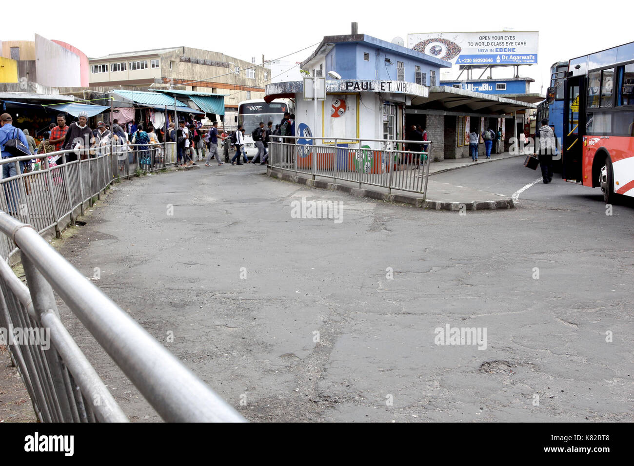Jan Palach Bus Terminals, Curepipe. Mauritius Stock Photo - Alamy