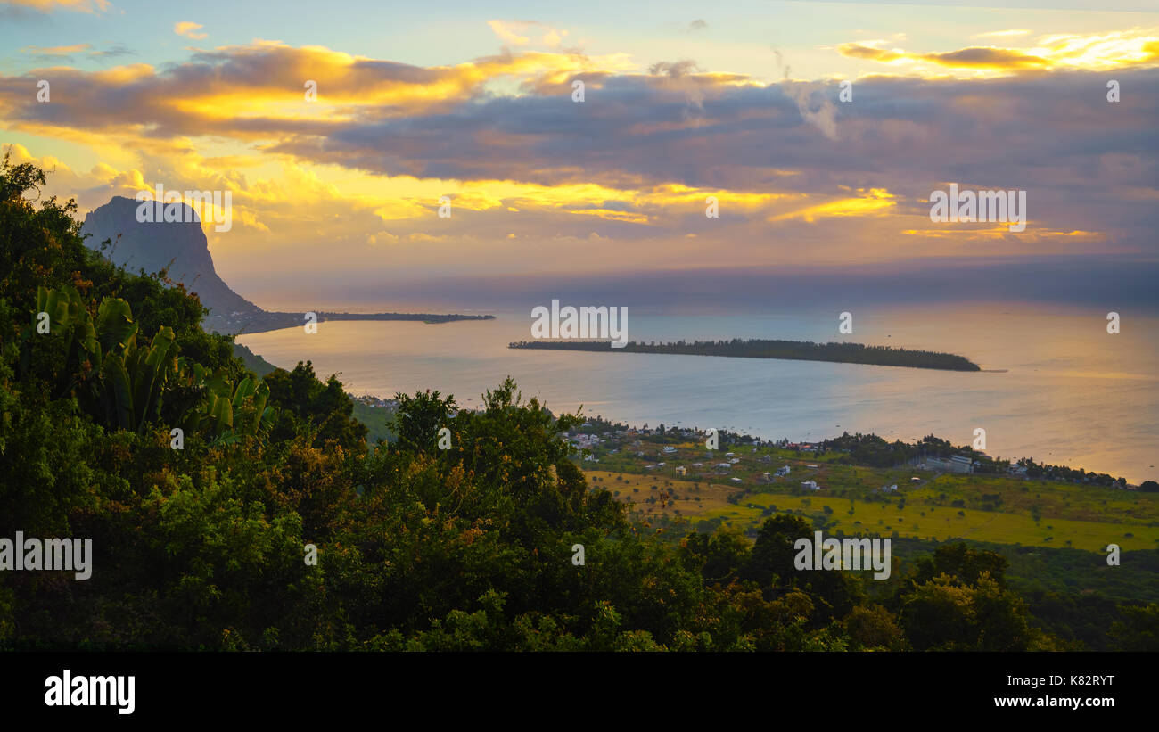 View from Piton de la Petite Riviere Noire, highest peak of Mauritius