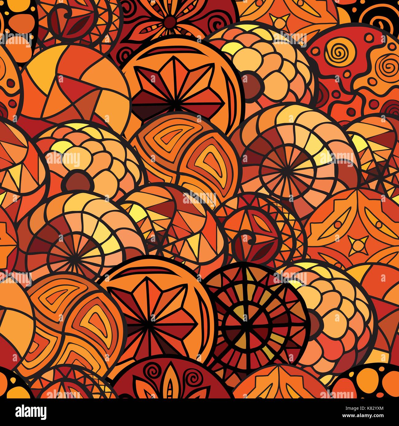 hand drawn vector ethnic seamless pattern Stock Vector Image & Art - Alamy