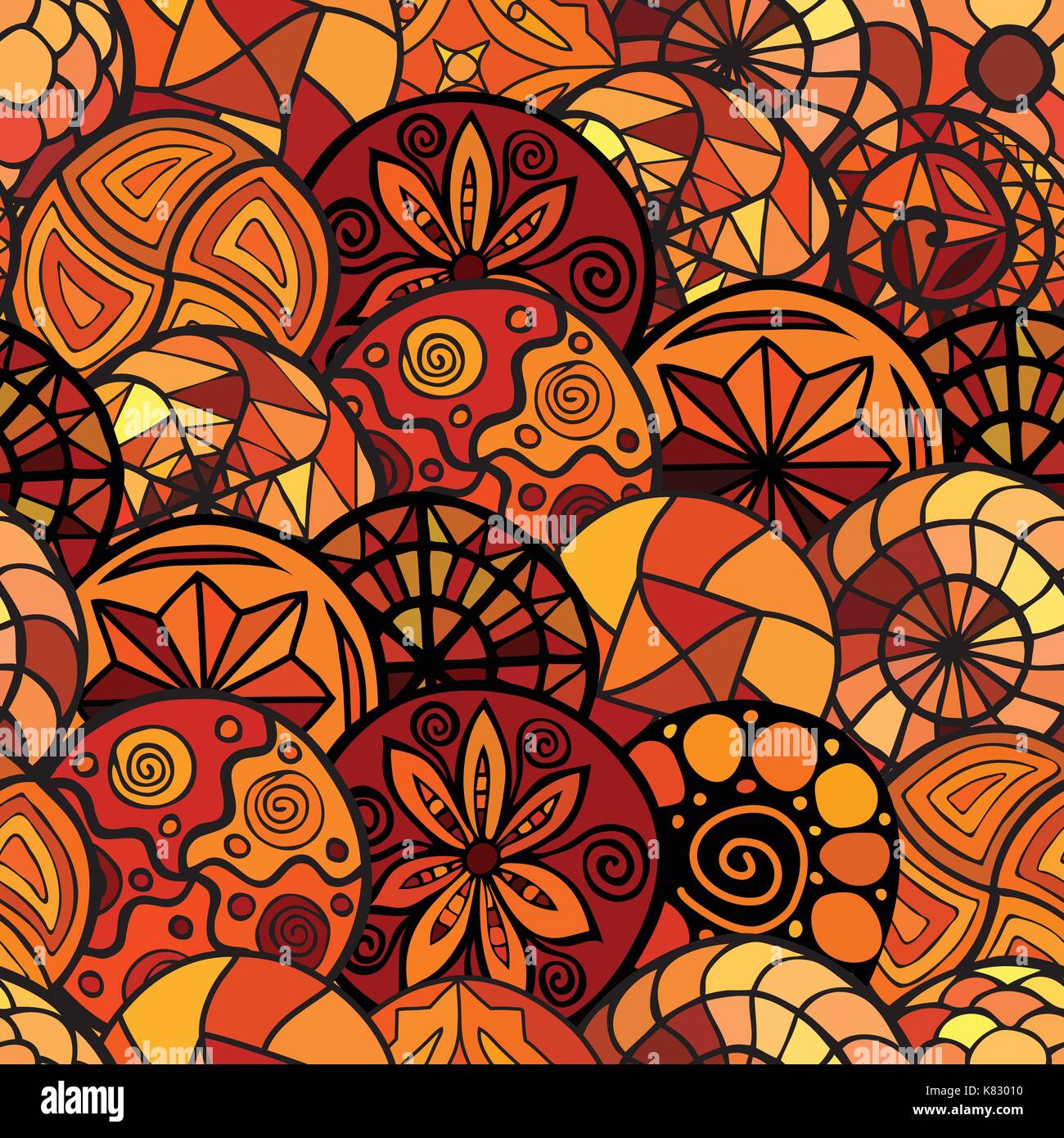 hand drawn vector ethnic seamless pattern Stock Vector Image & Art - Alamy