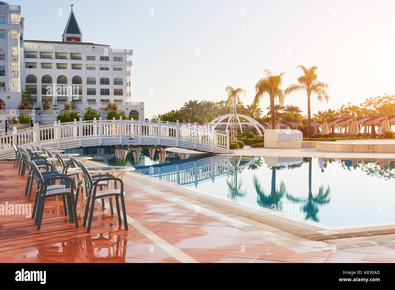 The popular resort Amara Dolce Vita Luxury Hotel. With pools and water