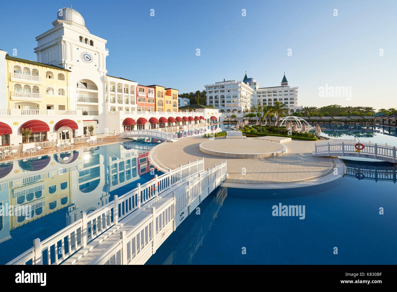 The popular resort Amara Dolce Vita Luxury Hotel. With pools and water  parks and recreational area along the sea coast in Turkey. Tekirova-Kemer  Stock Photo - Alamy