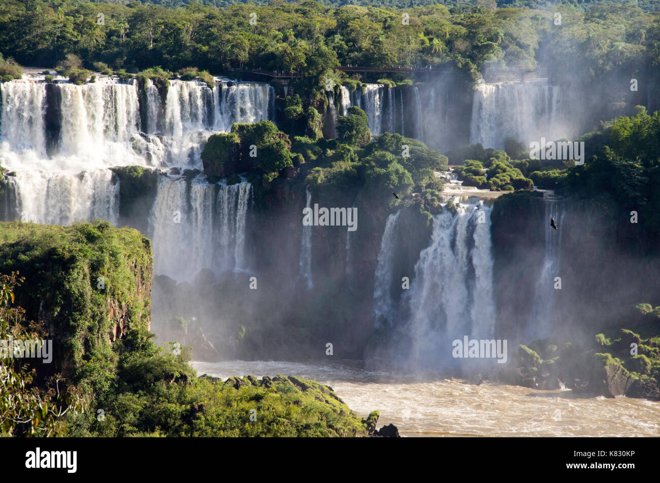 Moody Iguazu Falls Stock Photo